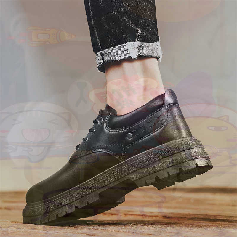 Men Formal Wear All Black - Koyu Doğal Deri Moda Eğitmenler Tenis
