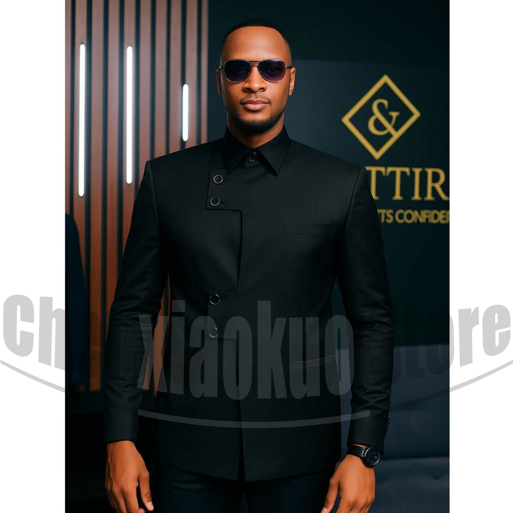 Men Formal Wear Modern - Moda Mandarin Yaka Erkek Takım Elbise