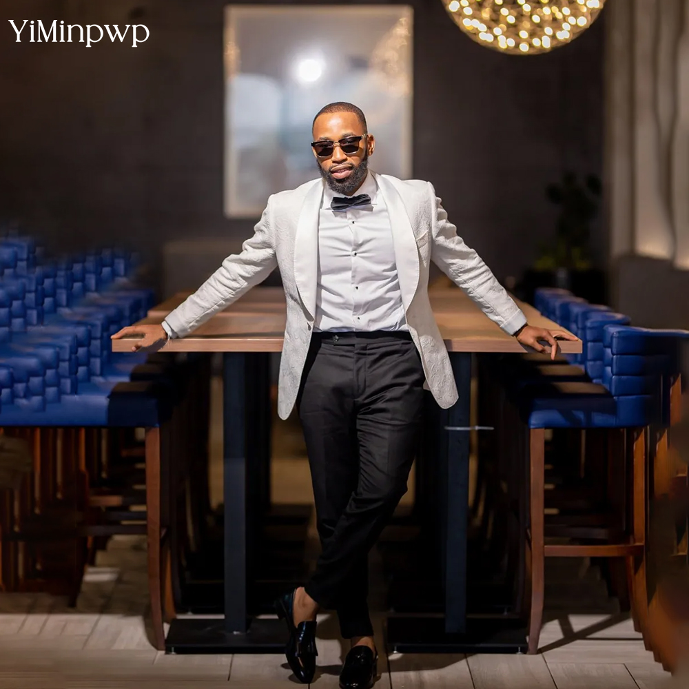 Men Formal Wear Modern - Lüks Beyaz Erkek Takım Elbise 2