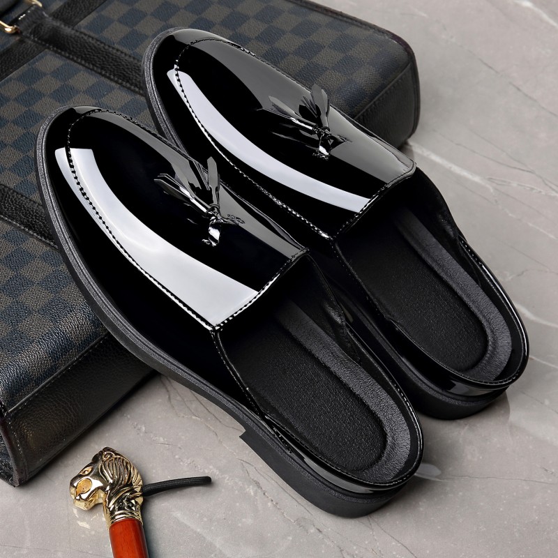Erkek Siyah, Parlak Deri, Püsk - Formal Men Daily Wear Footwear incelemesi ve fiyatı
