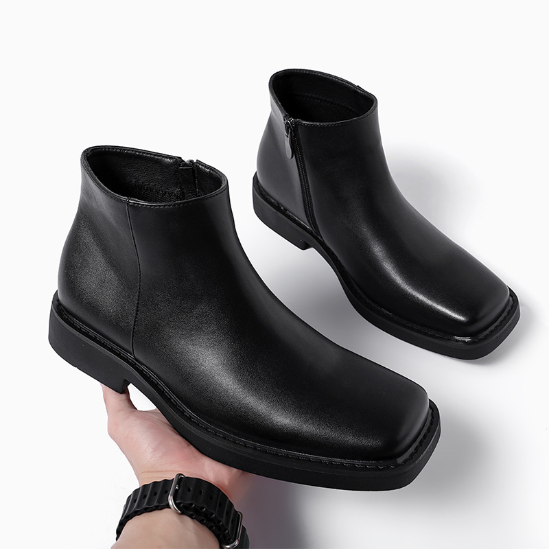 Lüks moda siyah erkekler rahat - Men Formal Wear With Boots incelemesi ve fiyatı