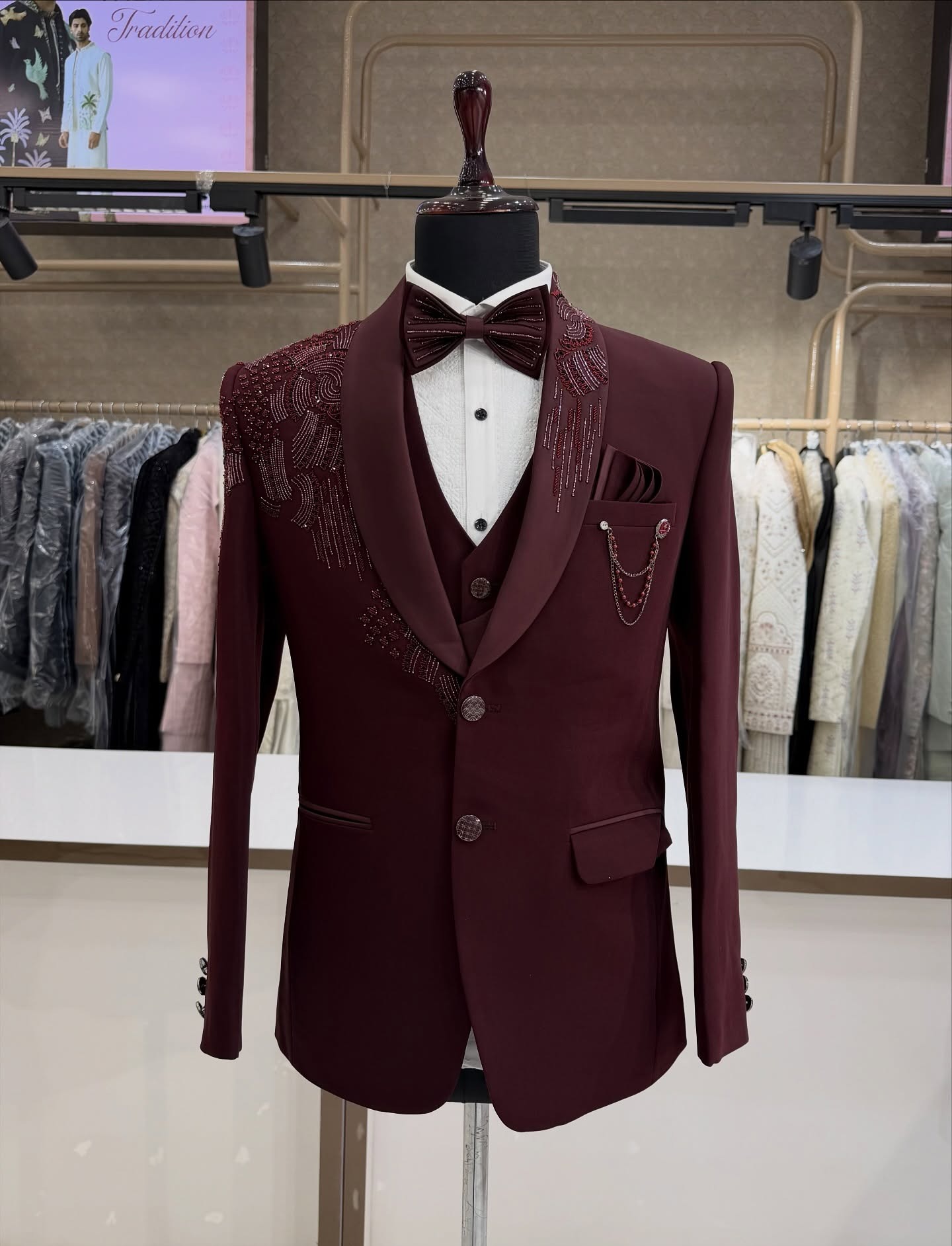 3 Parça Damatlık Smokin Boncuk - Men Formal Wear Modern incelemesi ve fiyatı