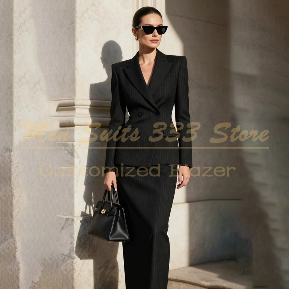 Tasarımcı Siyah Çizgili Kadın  - Men Formal Wear All Black incelemesi ve fiyatı